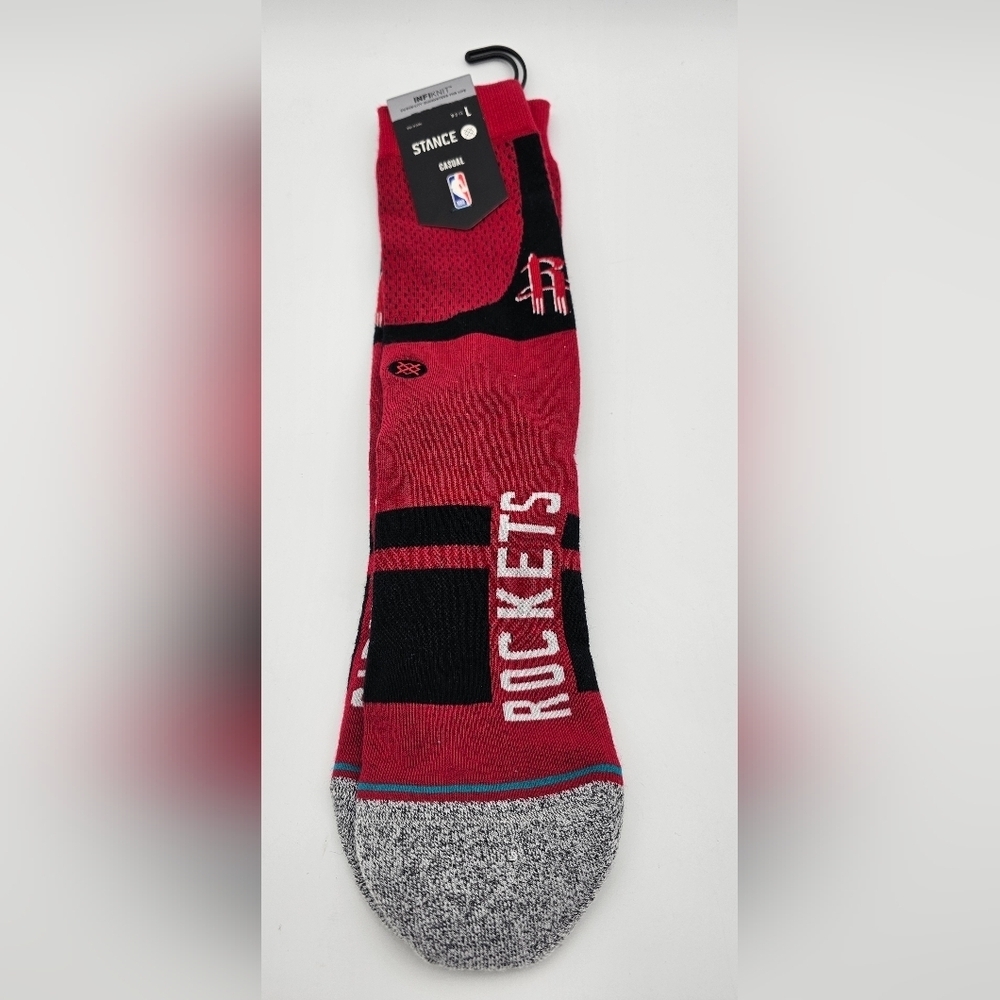 Stance Houston Rockets Men L 9-13 Shortcut 2 Infiknit Casual Crew Socks Red NBA